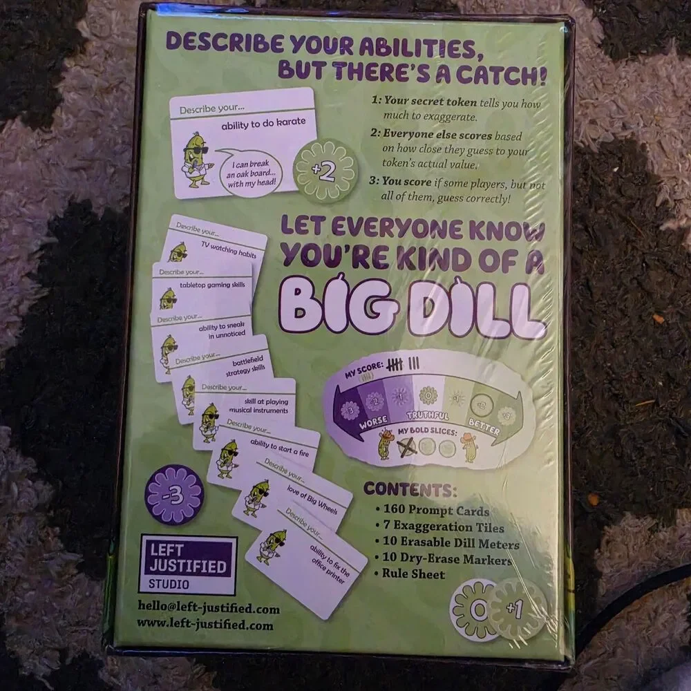 I'm Kind of a Big Dill (2024) Party Game Left Justified Studio NIB